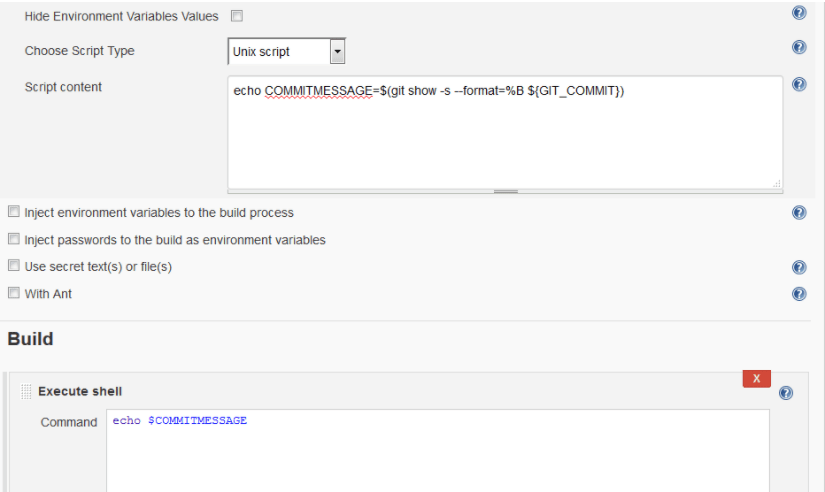 amazon web services Github commit message when deploying to aws
