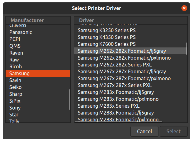 drivers - How to install Samsung Xpress M2070FW on Ubuntu 20.04