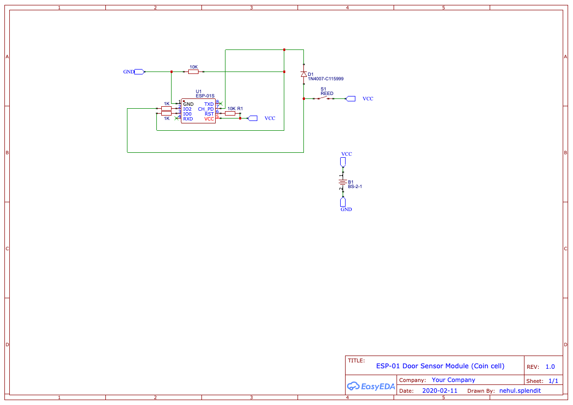 [Solved] Latching circuit for ESP8266 with coin cell and Reed Switch
