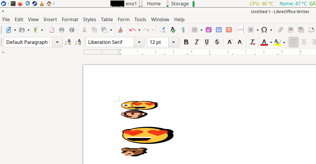 Emojis appear distorted on Ubuntu 20.04.3