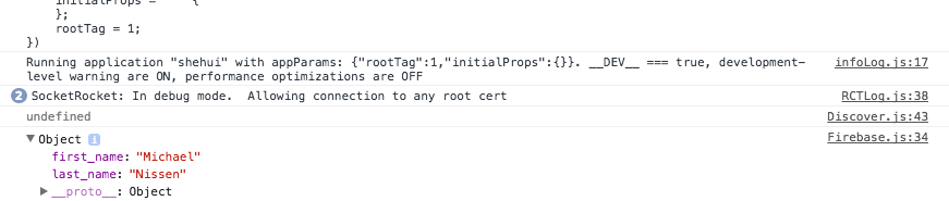 javascript React Native Accessing values in returned