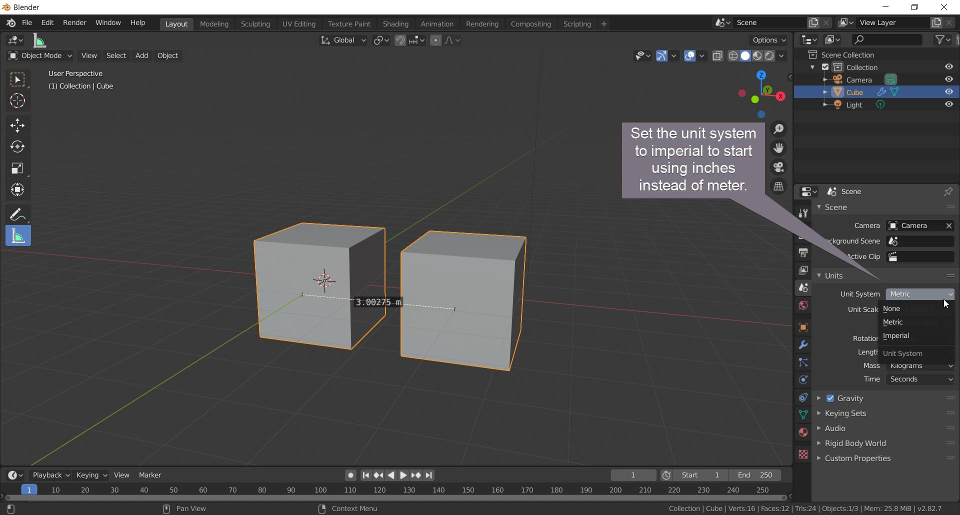 How to use the array modifier with imperial units Blender Stack Exchange