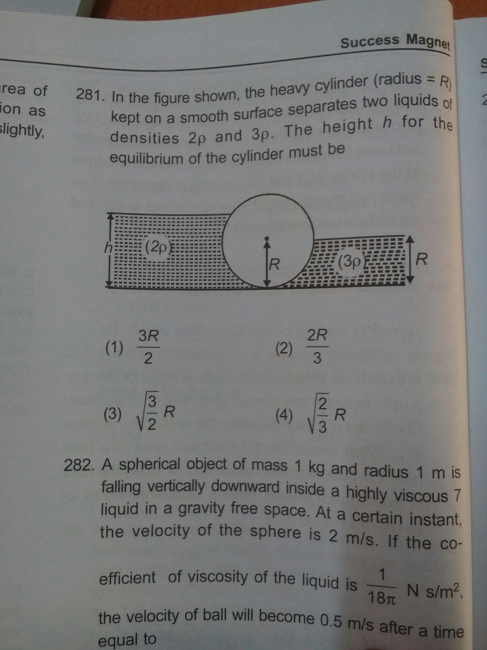 homework and exercises Doubt related to fluid mechanics question