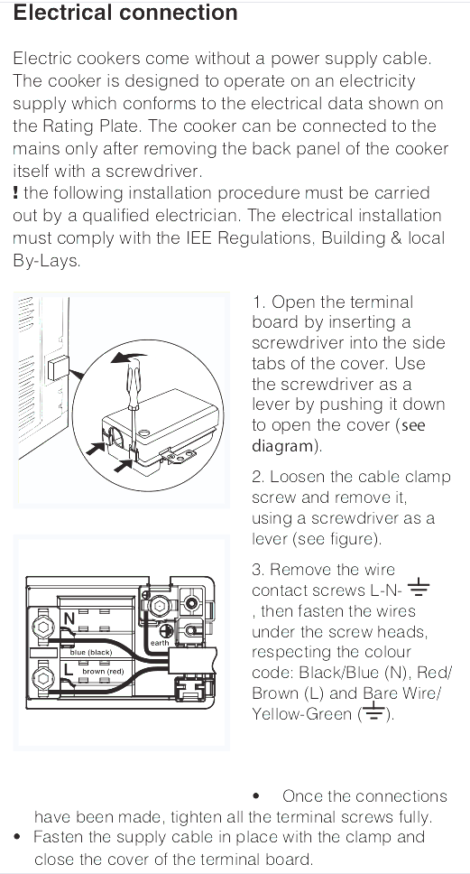 Electrical Power Connection for Oven Love & Improve Life