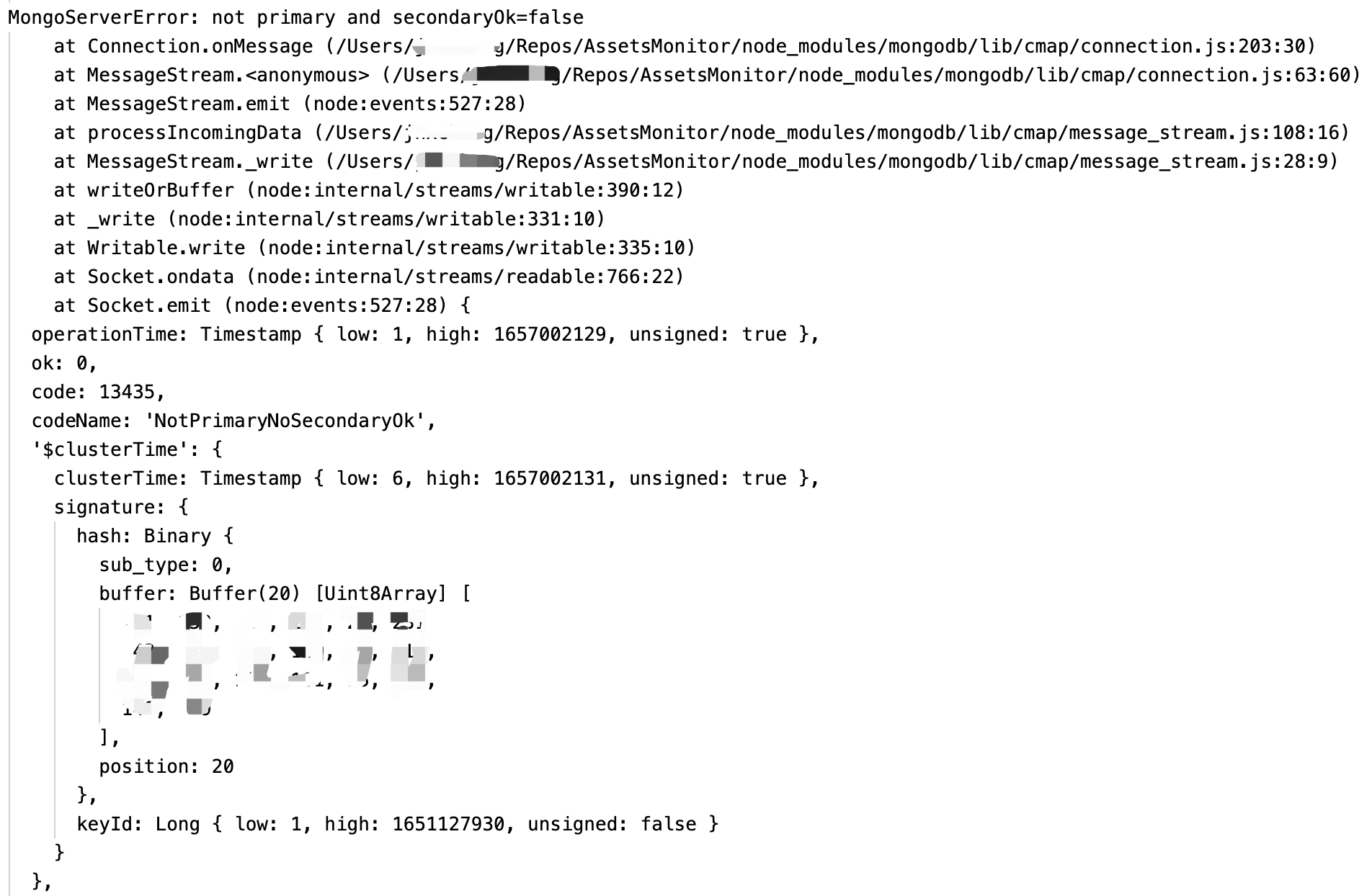 node.js nodejs or golang client can not access mongodb, however