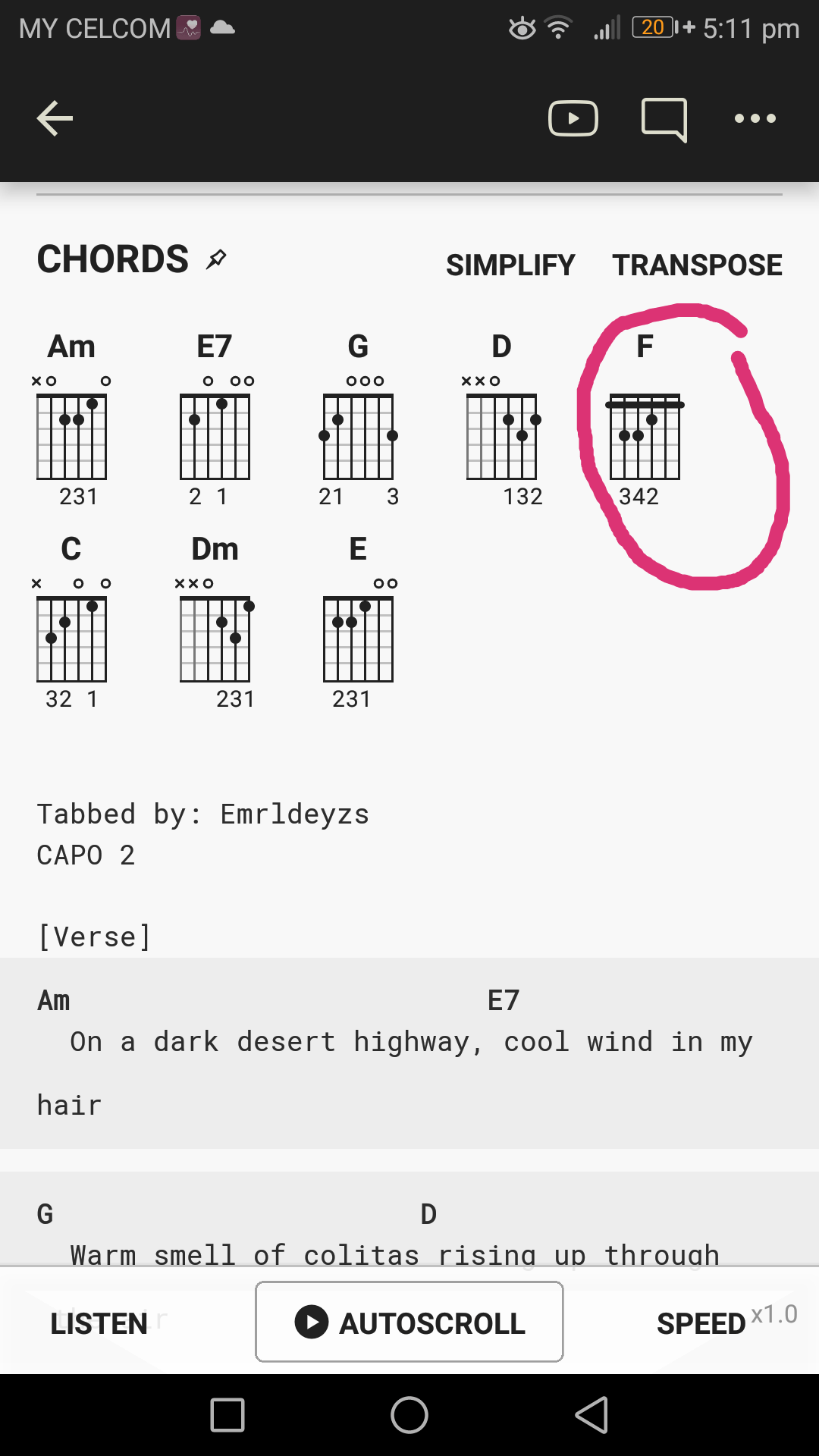 Hotel California Chord Progression Chord Walls