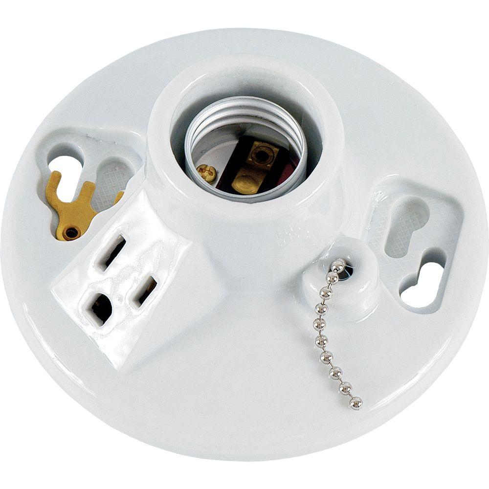 electrical What is best way to wire a ceiling receptacle in this