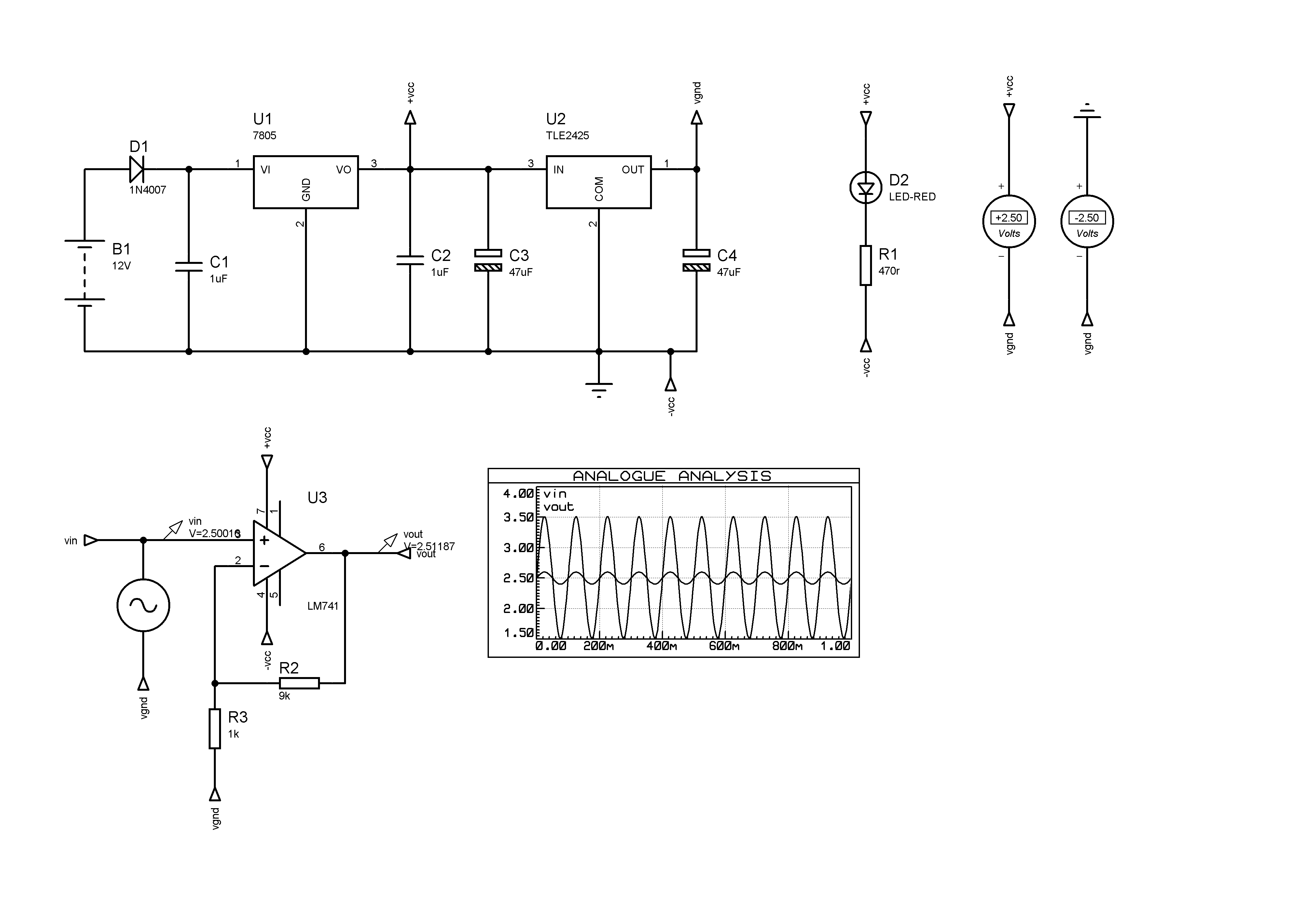 batteries Supply voltage of LM741 with Virtual Ground Electrical