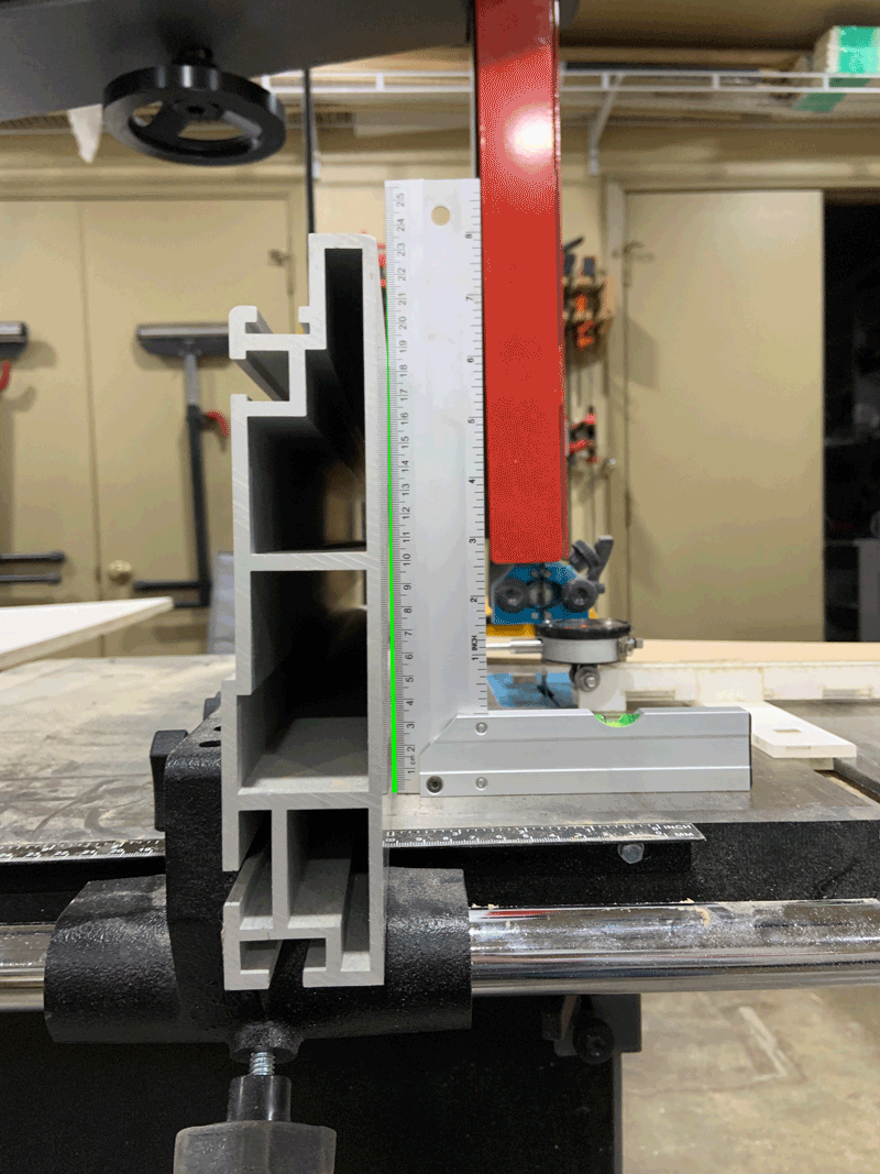 measurements Alignment of bandsaw fence/knuckle Engineering Stack