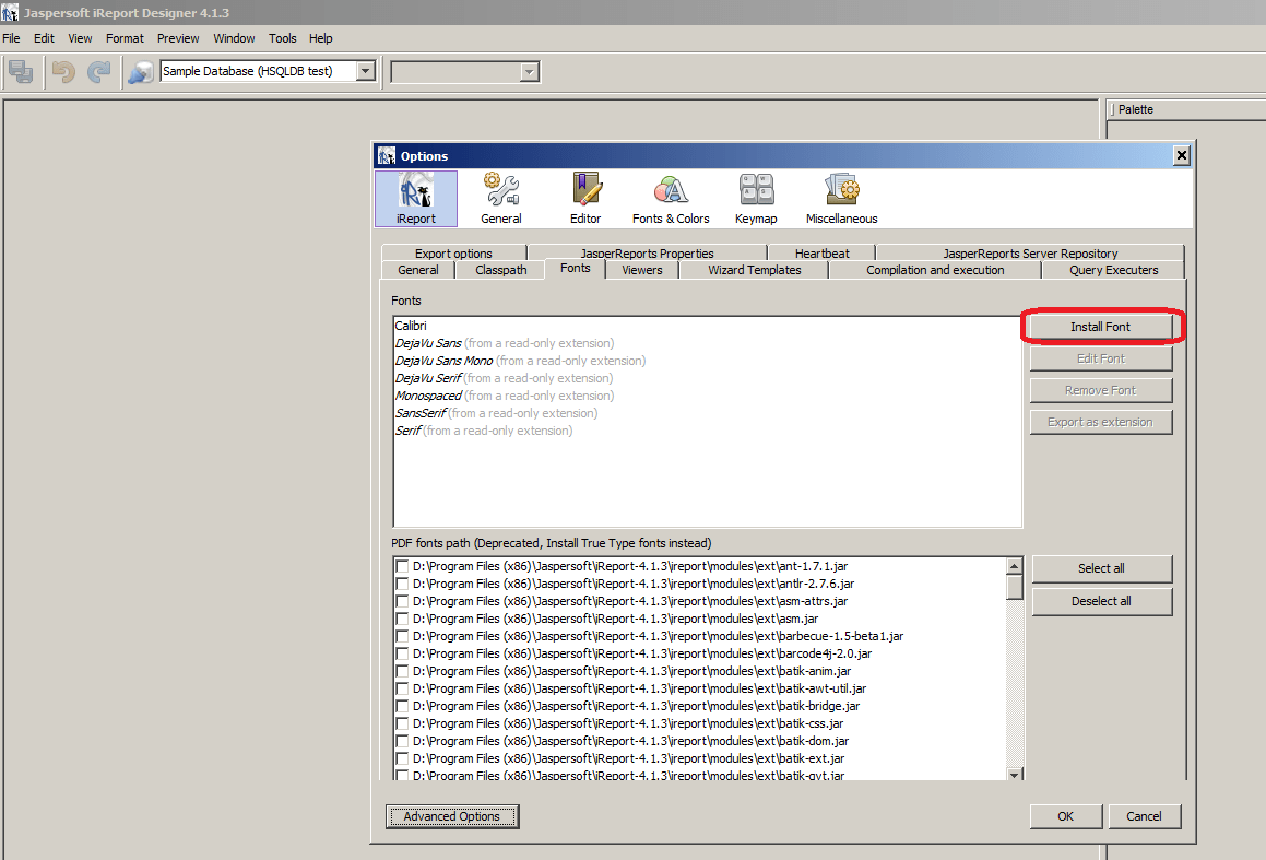 java Use custom fonts when creating pdf using iReport Stack Overflow