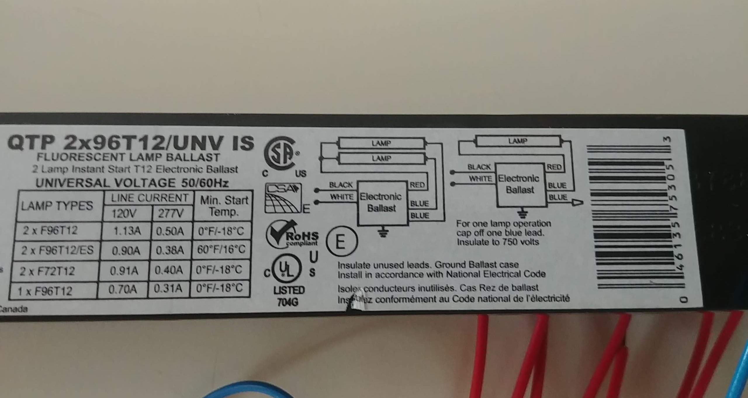 Ballast failure replacement