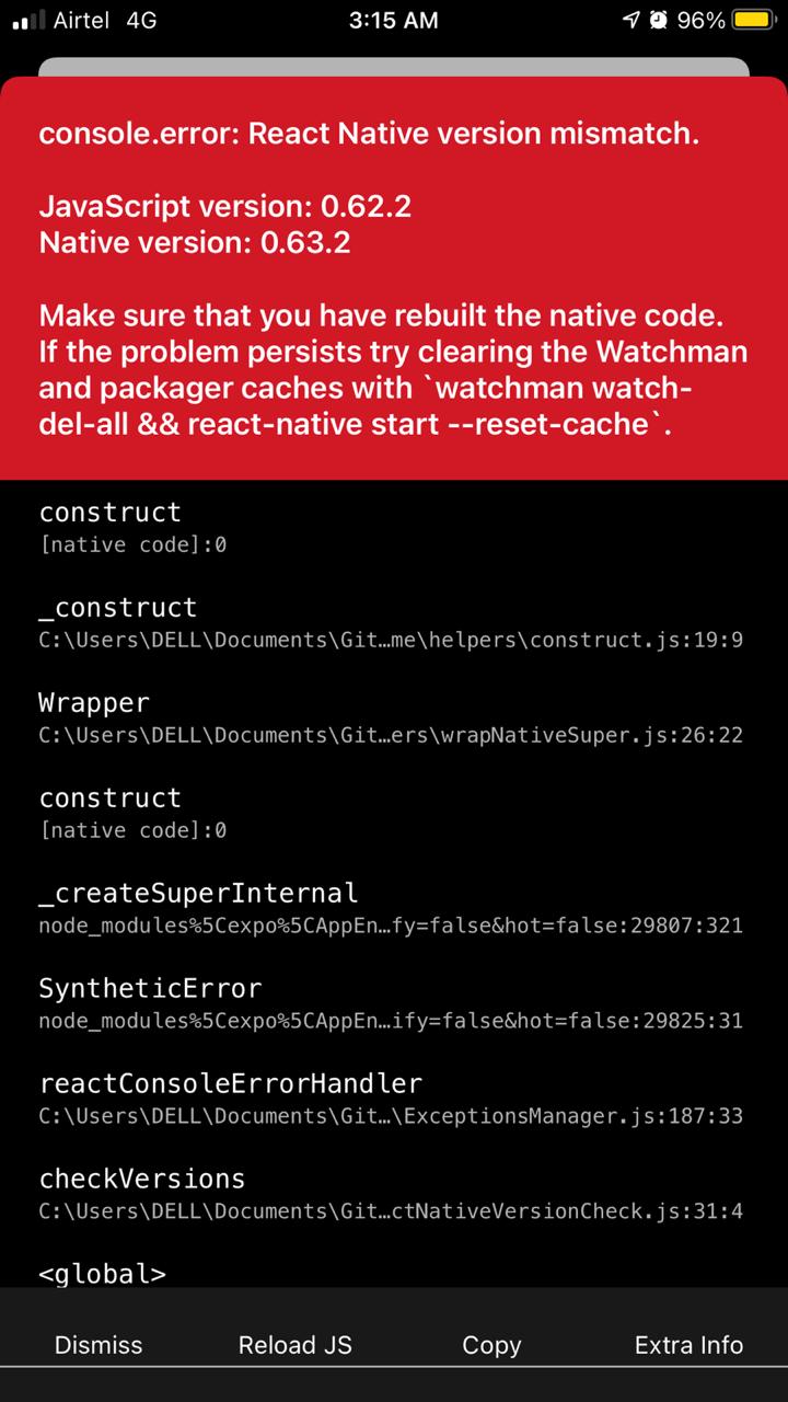 javascript React Native console.error 'React Native