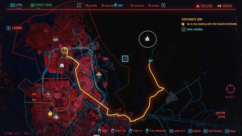 Cyberpunk 2077 v's apartment location