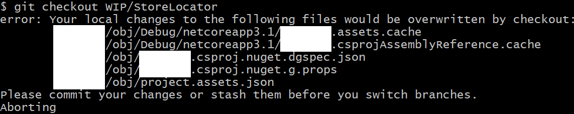 visual studio Why are .gitignore files included in the 'localchange