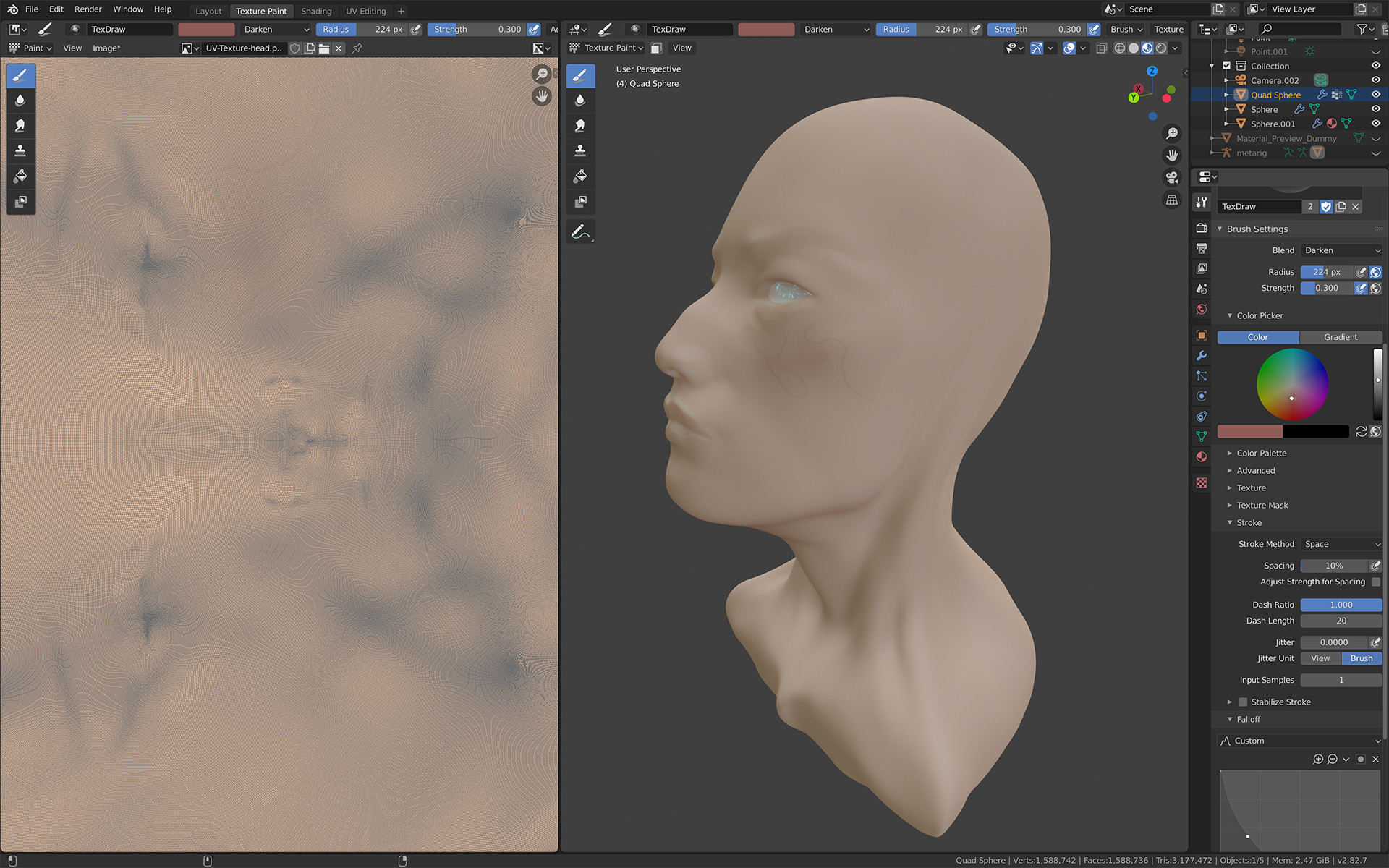 mesh How to get rid of weird outlines on texturepainted areas