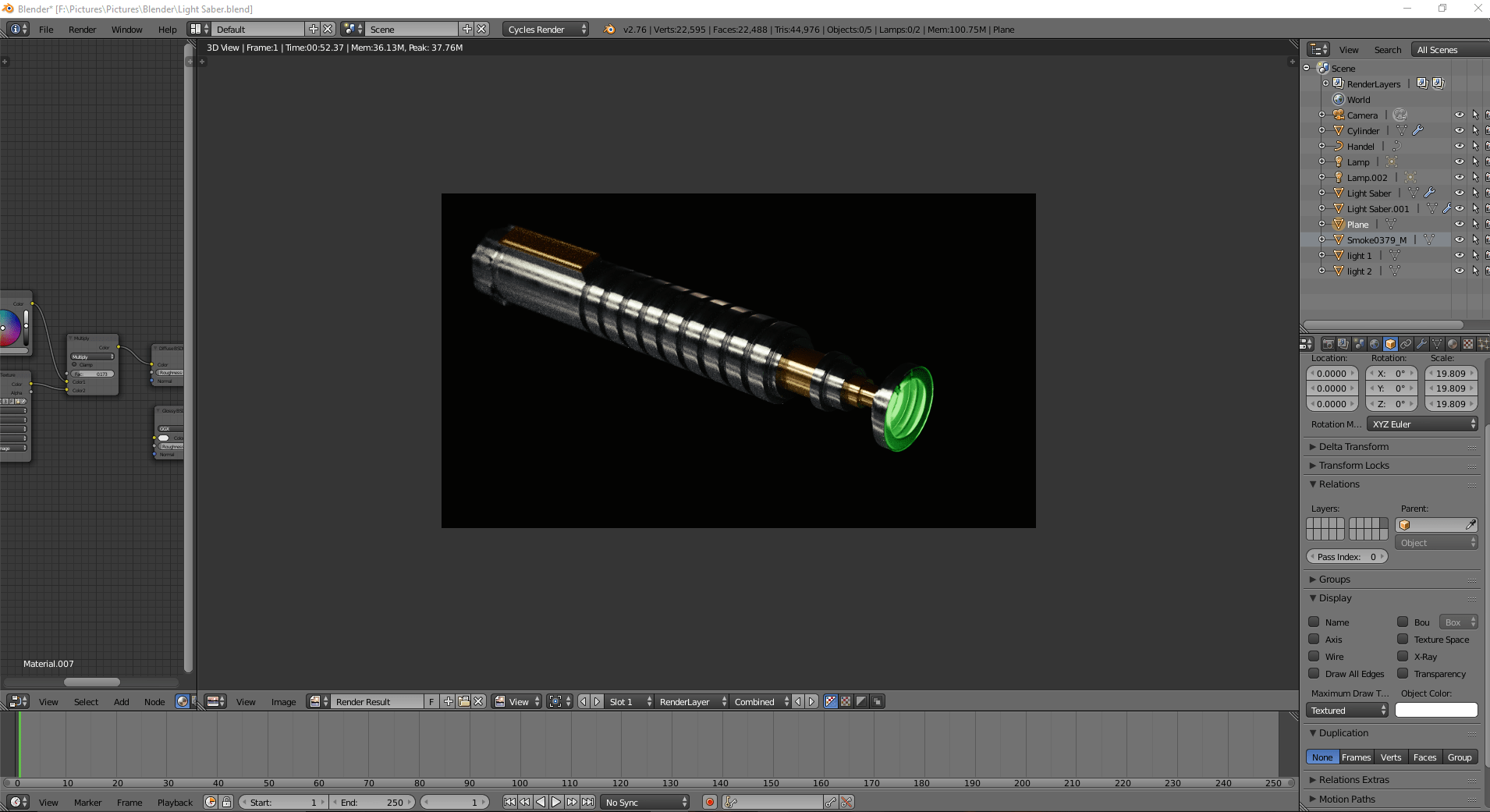 cycles render engine Why is only one object being rendered? Blender