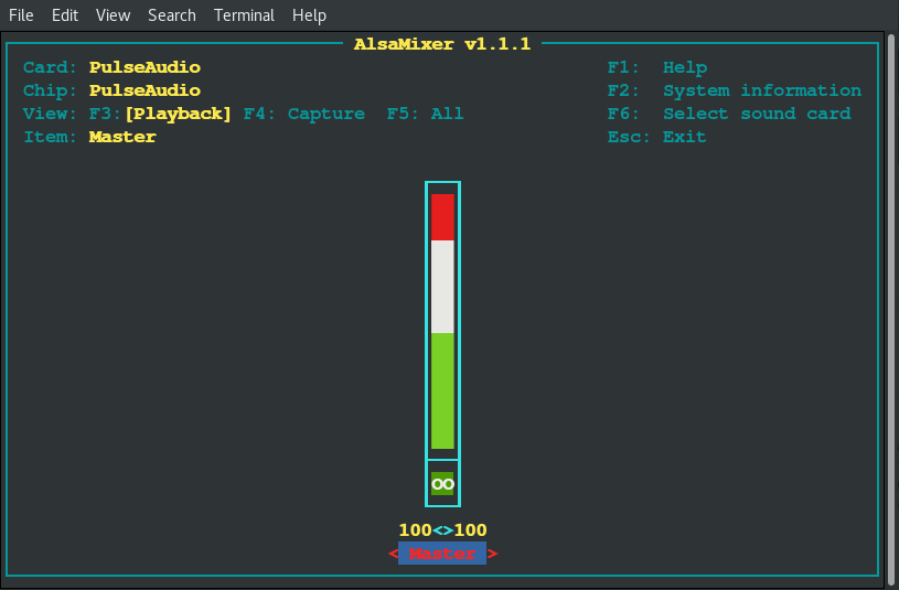 audio Not able to run alsamixer in Fedora 25 as Root User Unix
