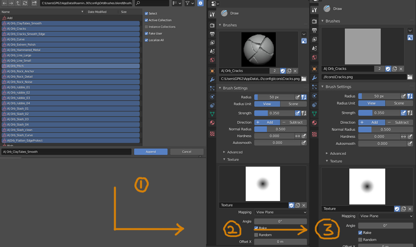 sculpt Blender 2.9 Brush import problem Blender Stack Exchange