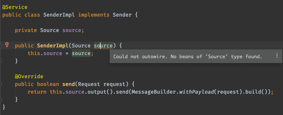 spring boot org.springframework.cloud.stream.messaging.Source can't