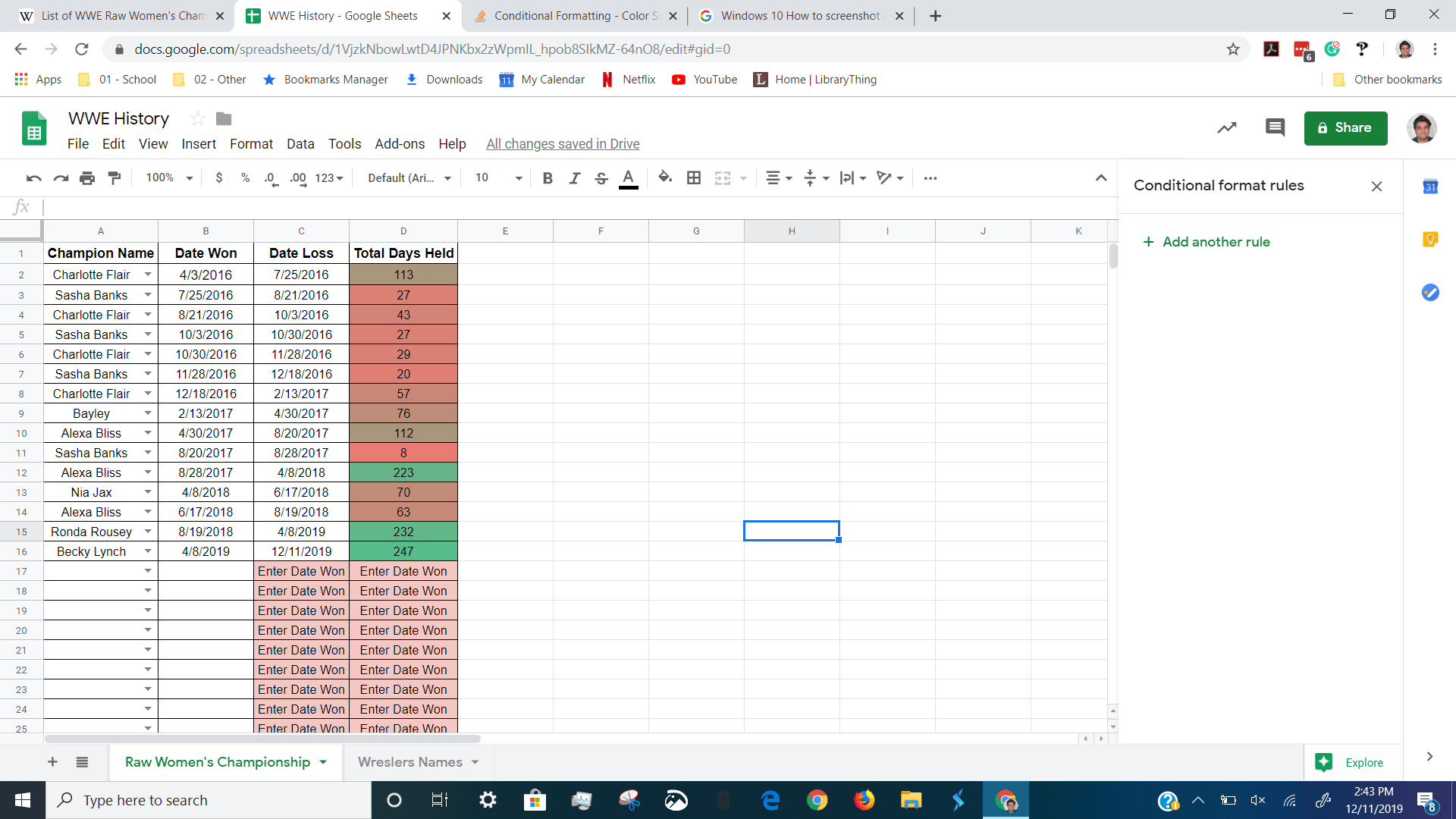 google sheets Color Scale entire row based on one column Stack Overflow