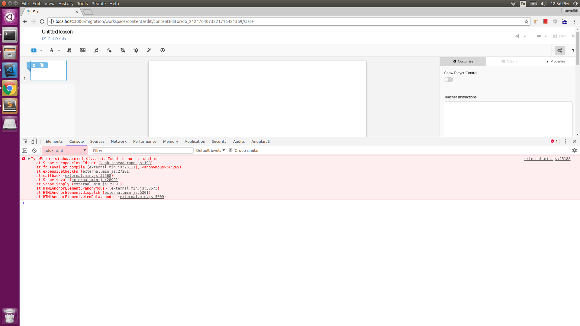 jquery Angular 5, iziModal with iframe is not closable from angular