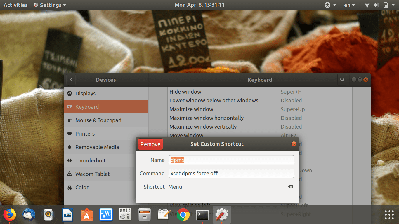 Is it possible to “Turn off display” with power button without locking