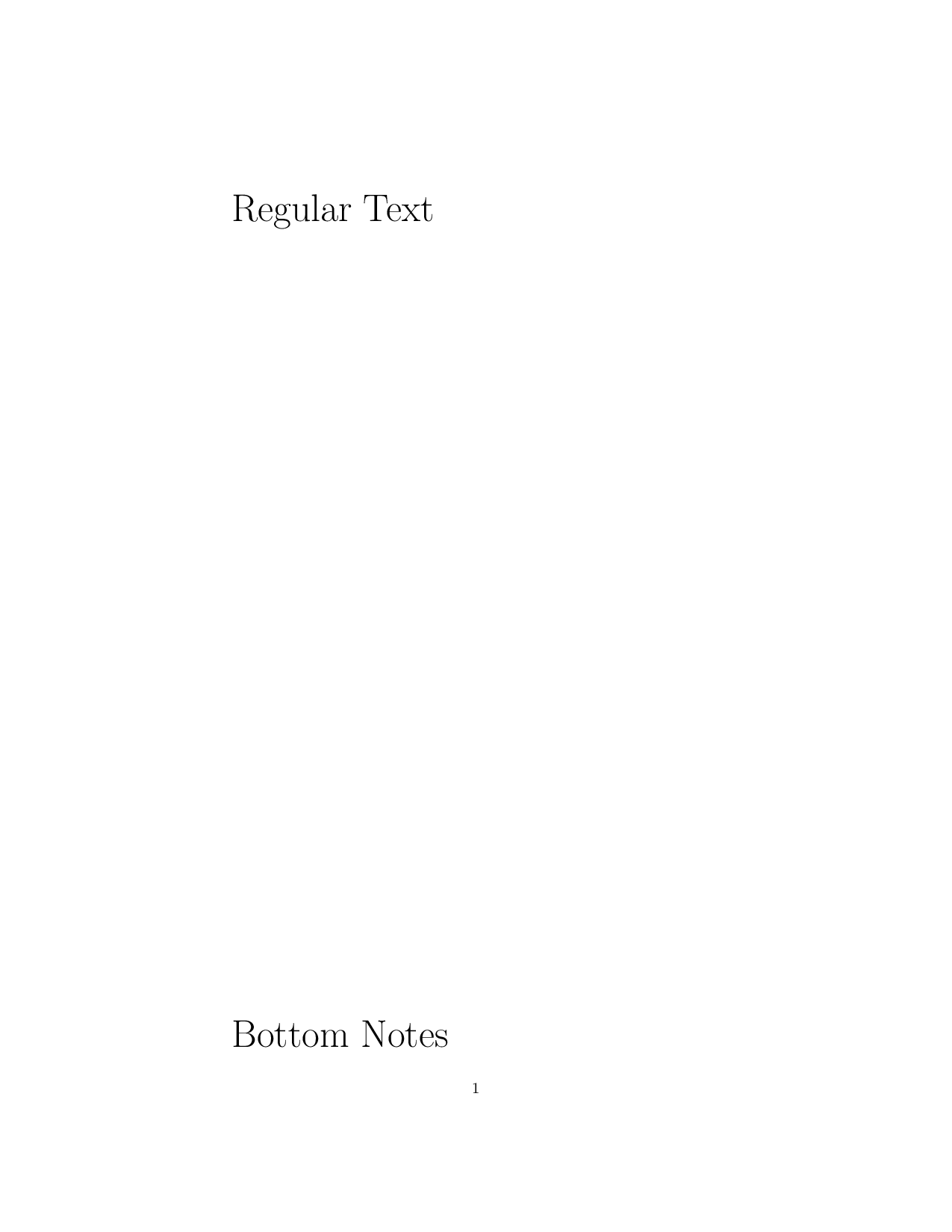 footnotes Notes above bottom margin TeX LaTeX Stack Exchange