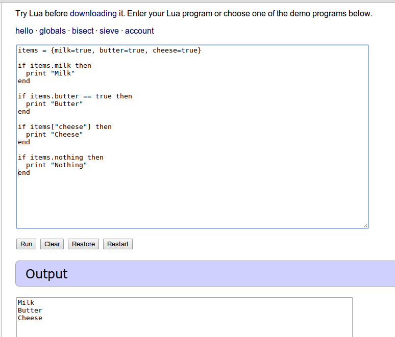 Lua Table.hasValue returning nil Stack Overflow