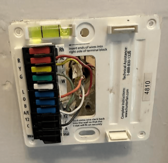 thermostat Wire going between O terminal and B terminal Home
