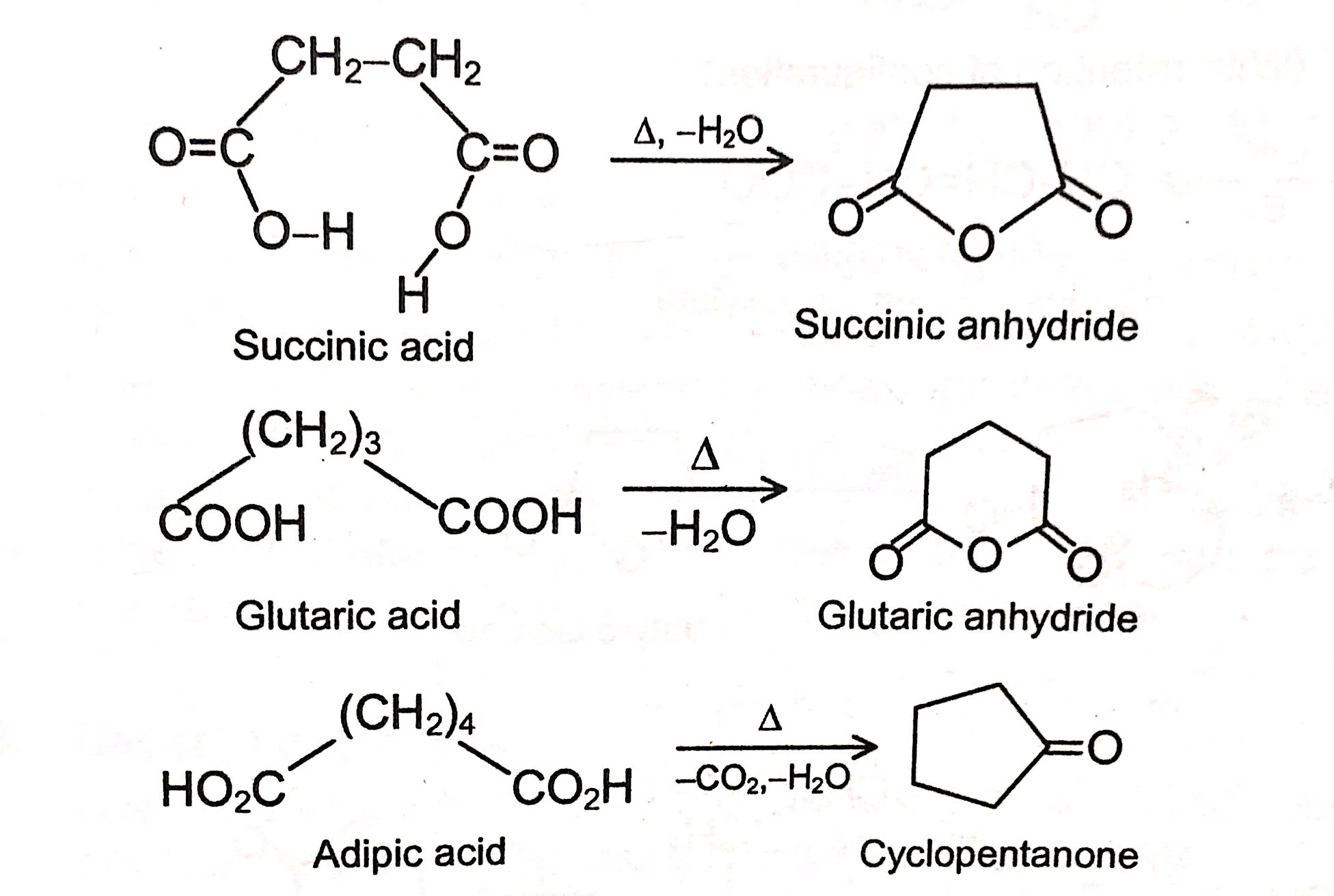 organic chemistry Why does adipic acid give a cyclic