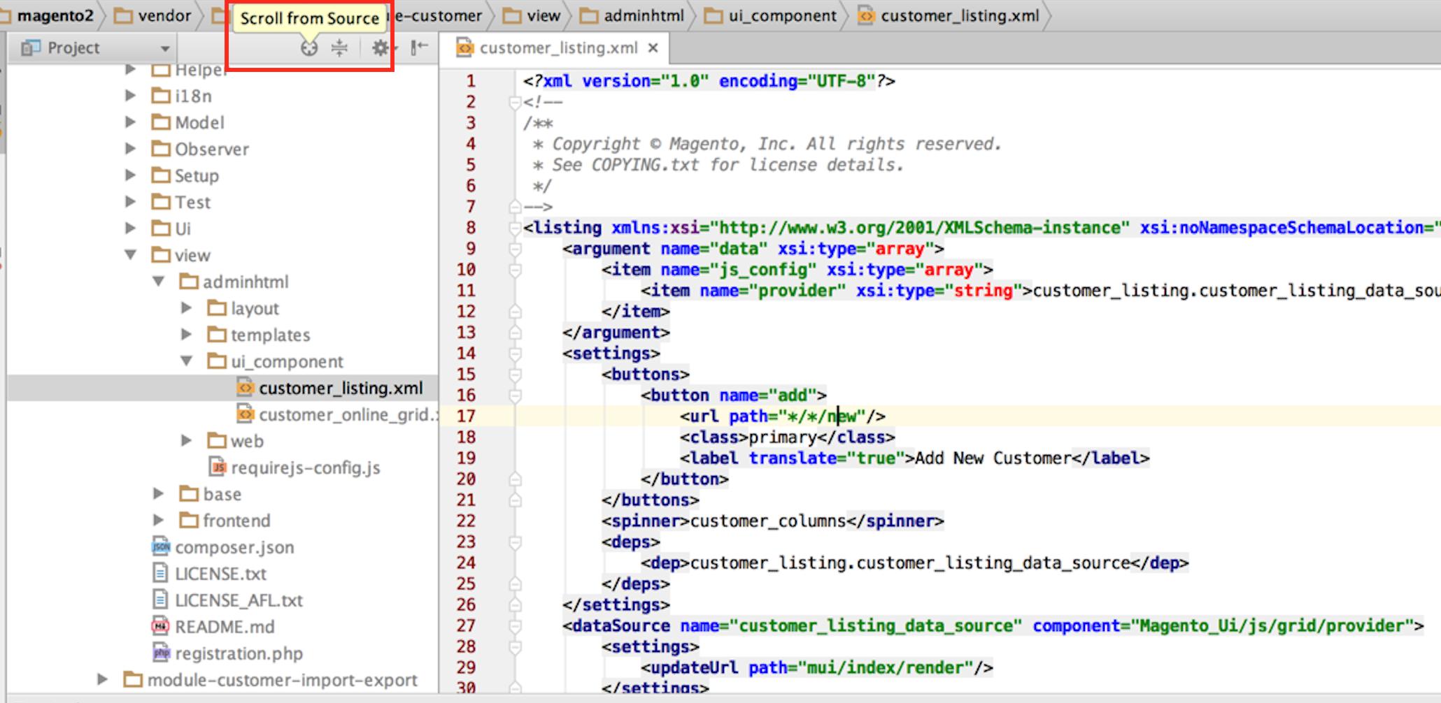 PhpStorm Highlight active file in project navigator Stack Overflow