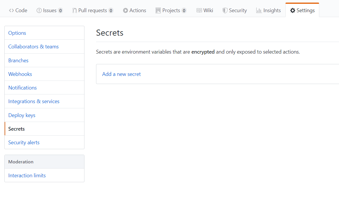 How to set secrets in Github Actions? Stack Overflow