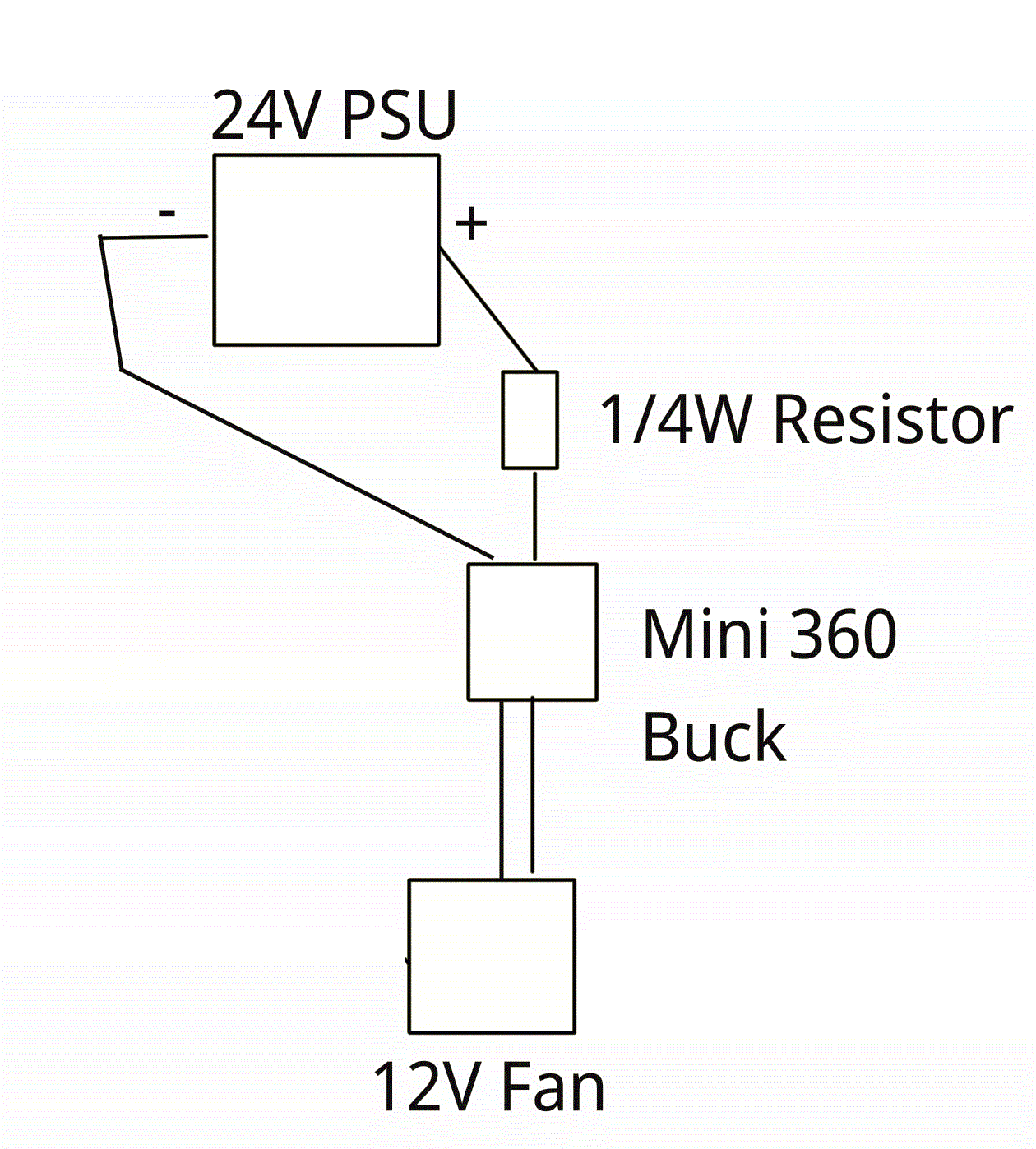 12V on 24V PSU with Buck and Resistor Electrical Engineering Stack