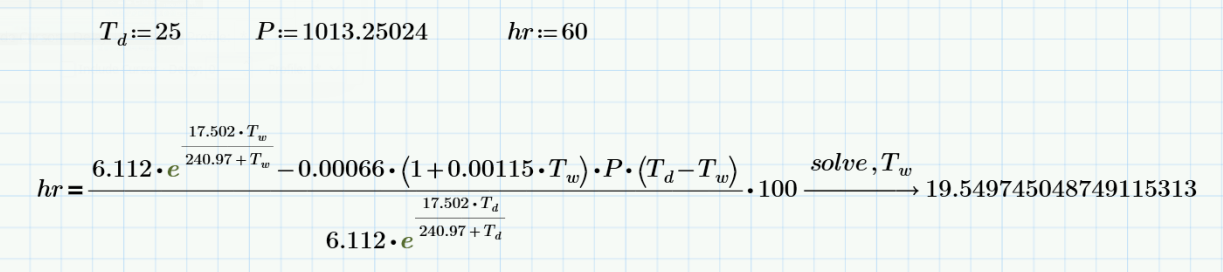 python 3.x Can't solve equation with sympy, works fine in mathcad