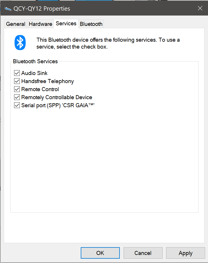 audio Connected Bluetooth Headphones don't appear as Playback device