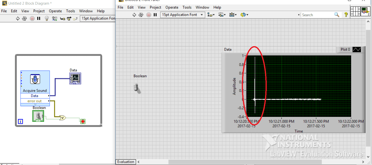 amplitude Why am I getting a big spike in audio at the start of each