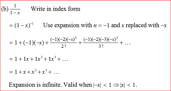 Binomial Expansion Formula Negative Power
