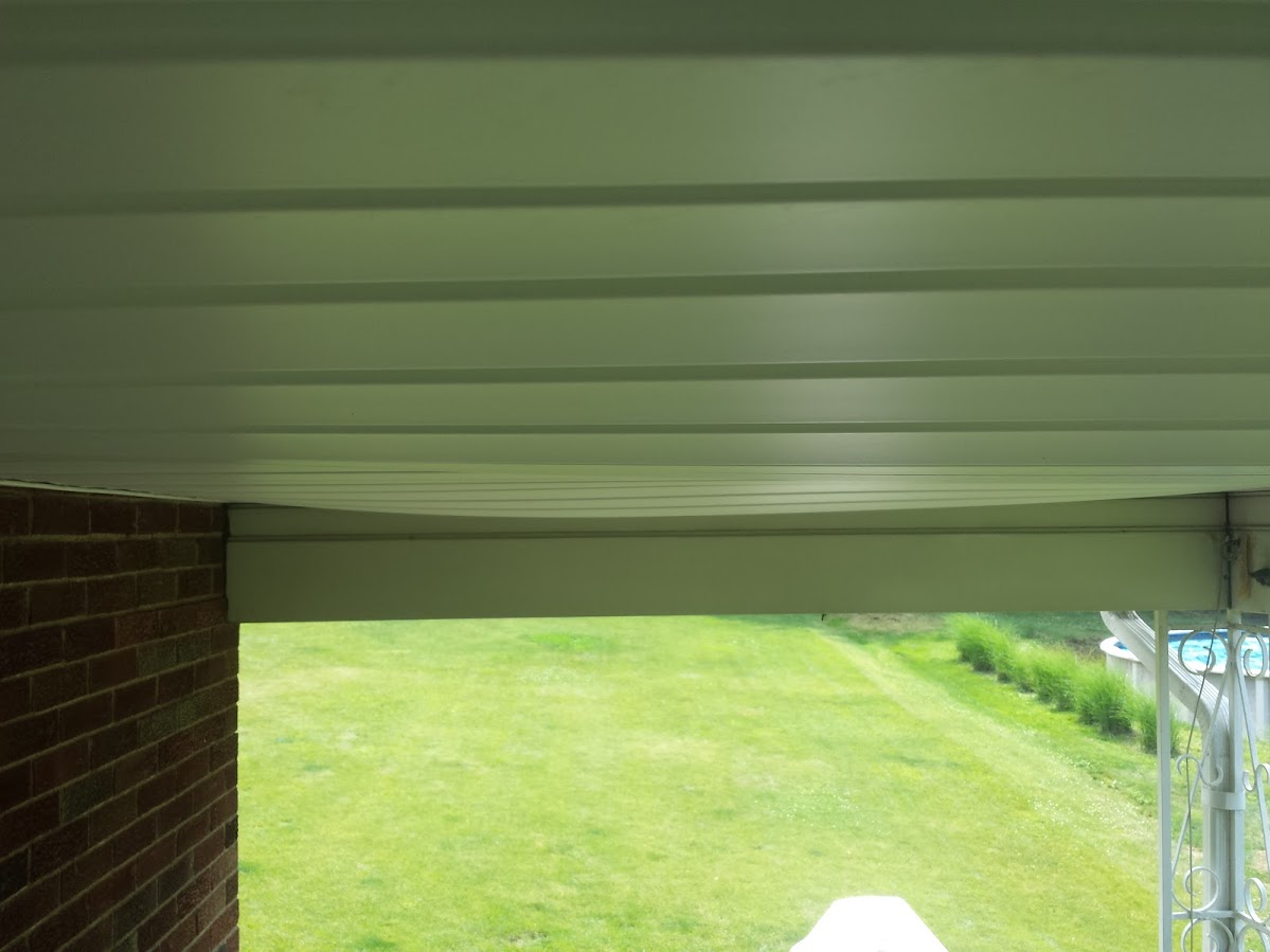 soffit How do I remove a panel from the ceiling of my side porch