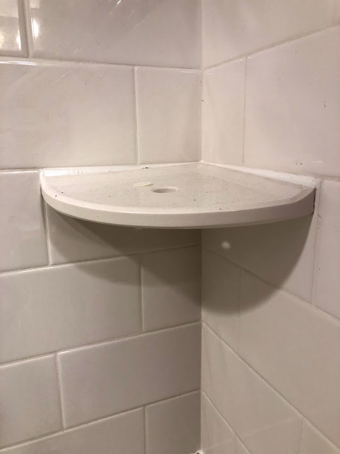 adhesive Best way to install fixed bathroom shelves Home