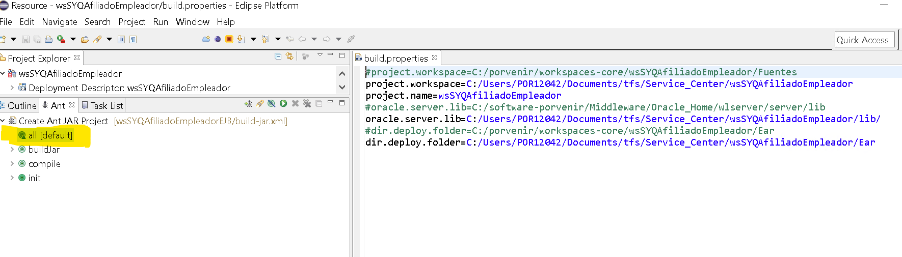 eclipse Problem while trying to execute ant file in java Stack Overflow