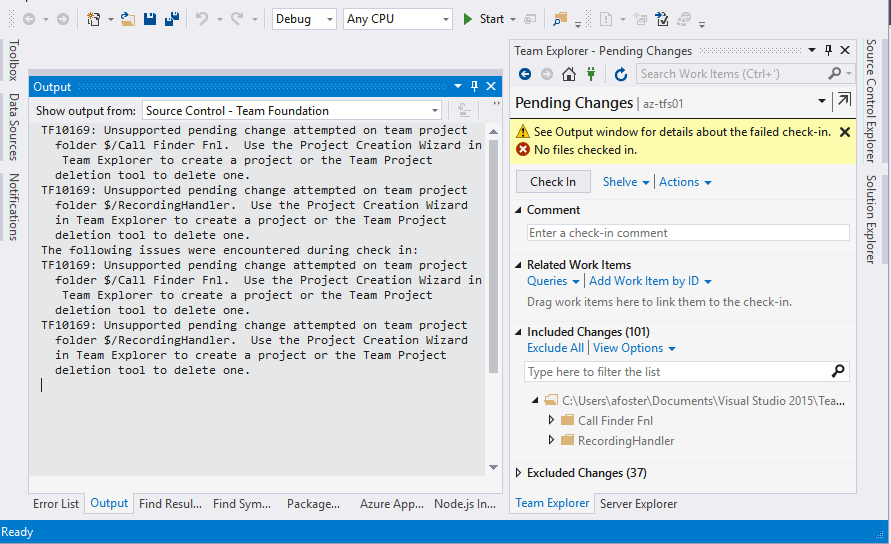 Not Working Add a Project to Team Foundation Server 2012 using Visual
