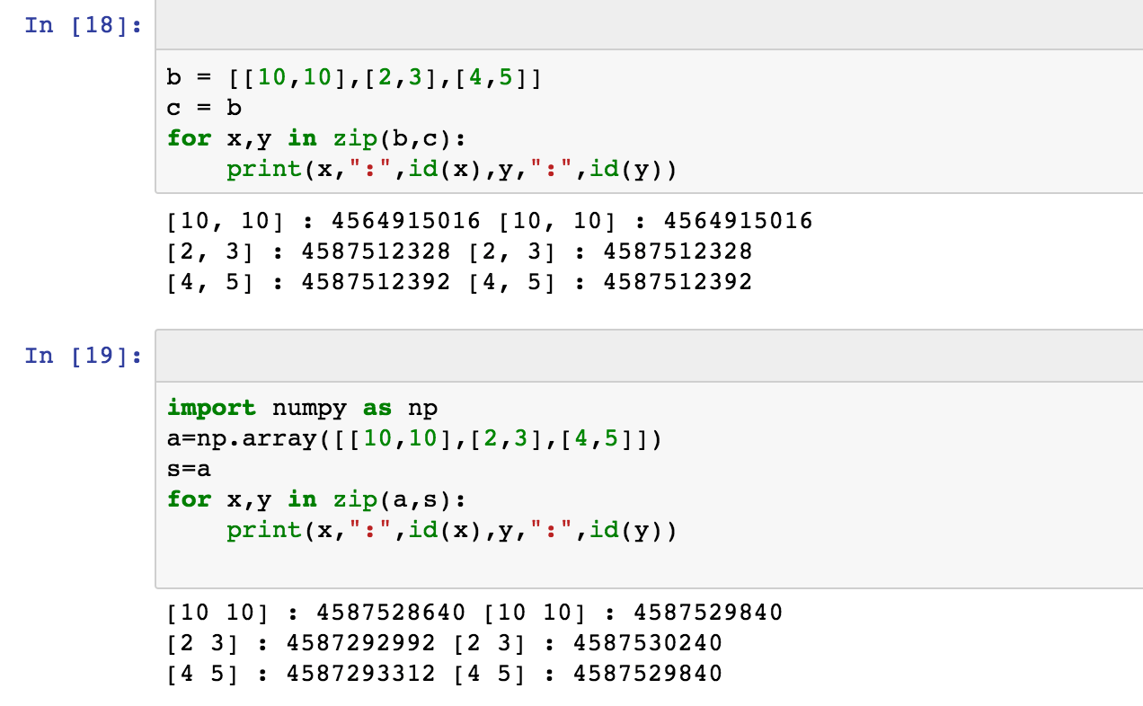 copy in numpy(python 3) Stack Overflow