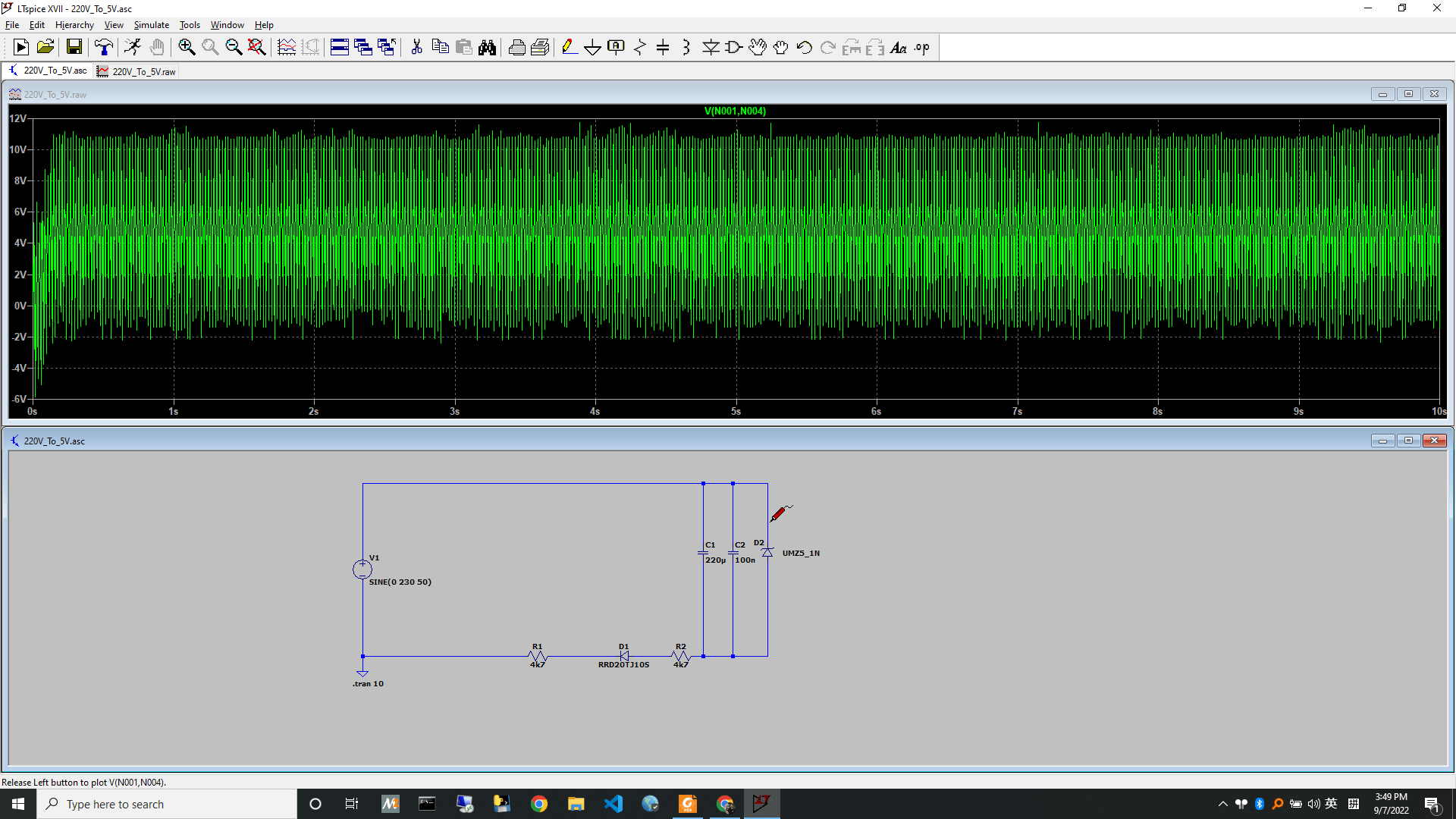 circuit analysis Why does the ground in LTspice affect the simulation result? Electrical