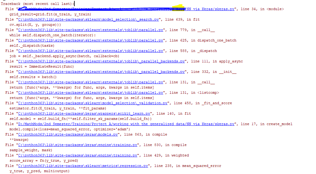 python Using GridSearchCV from Sklearn ValueError setting an array