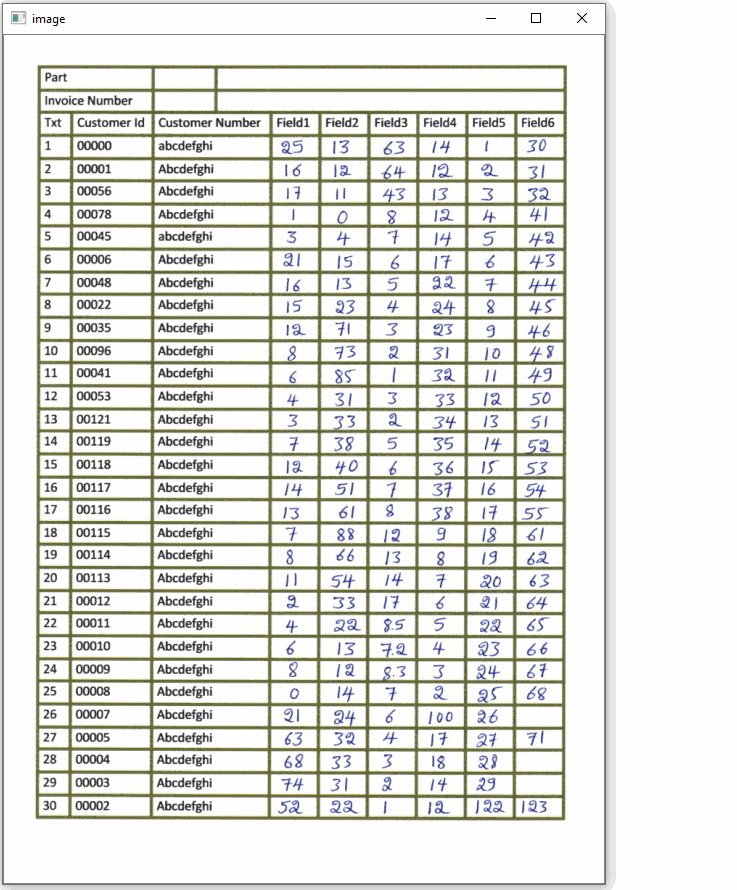 python Extract individual field from table image to excel with OCR