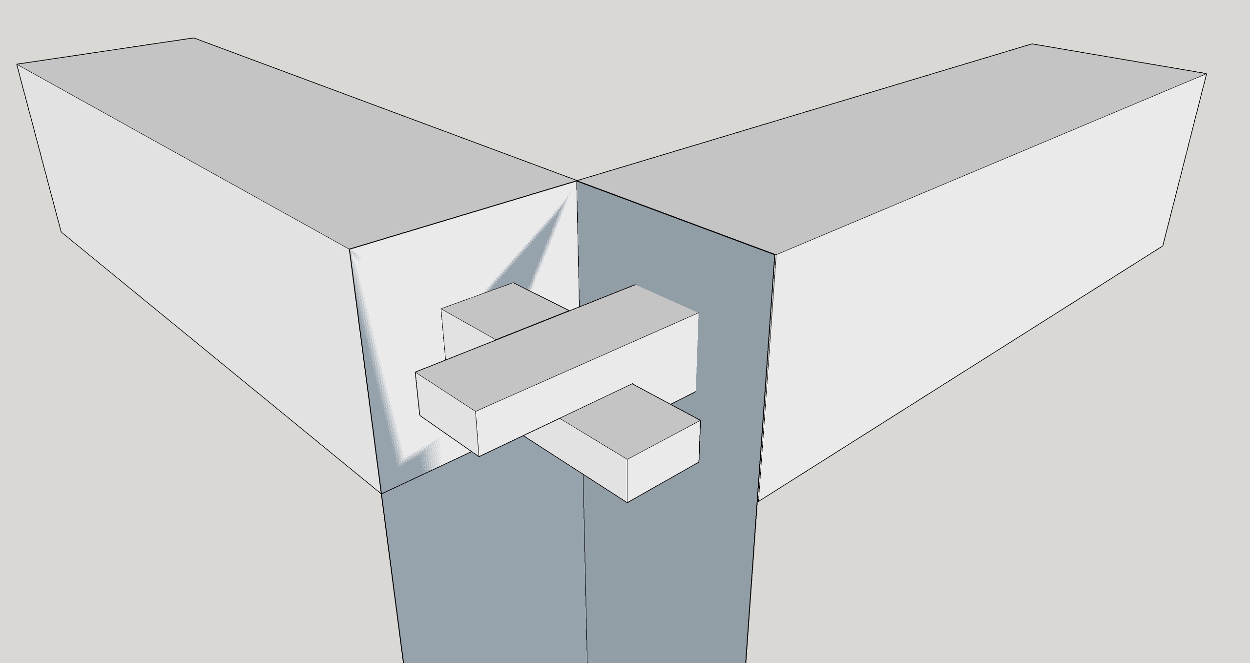 joinery Mortise and tenon joint proportions for 3 wooden beams corner Woodworking Stack Exchange