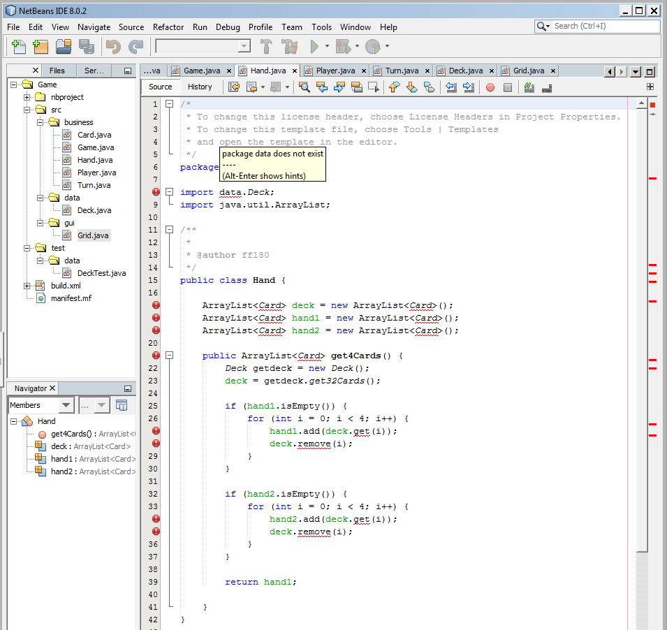 Java Netbeans 'Package does not exist' Stack Overflow
