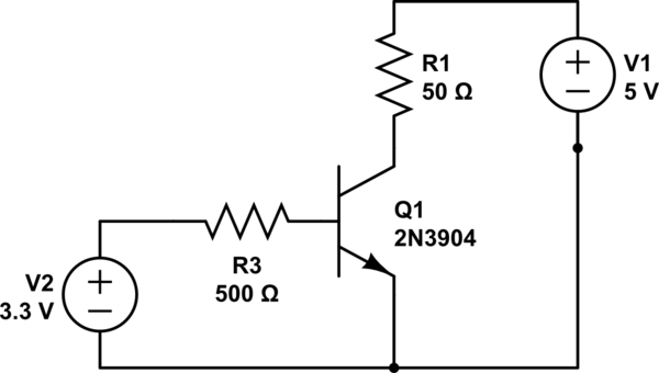 Correct calculation for voltage drop of transistor Electrical