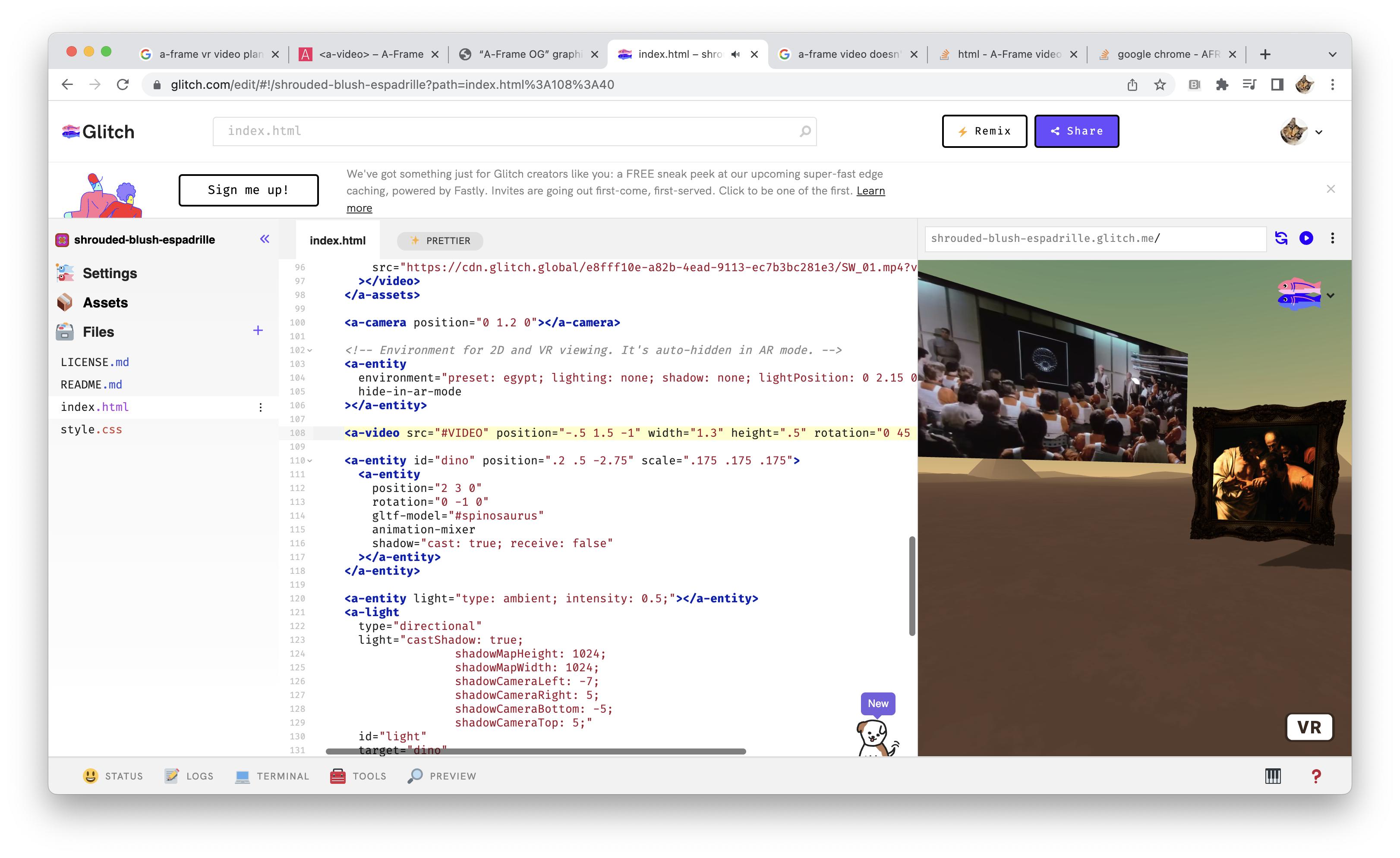 augmented reality AFrame video in AR not playing Stack Overflow