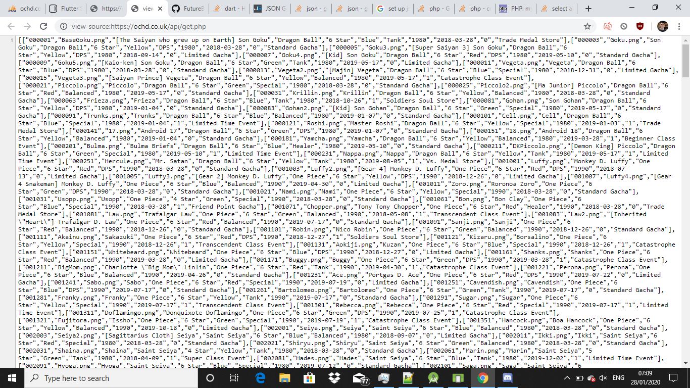 php select all rows and output into arrays phpmyadmin Stack Overflow